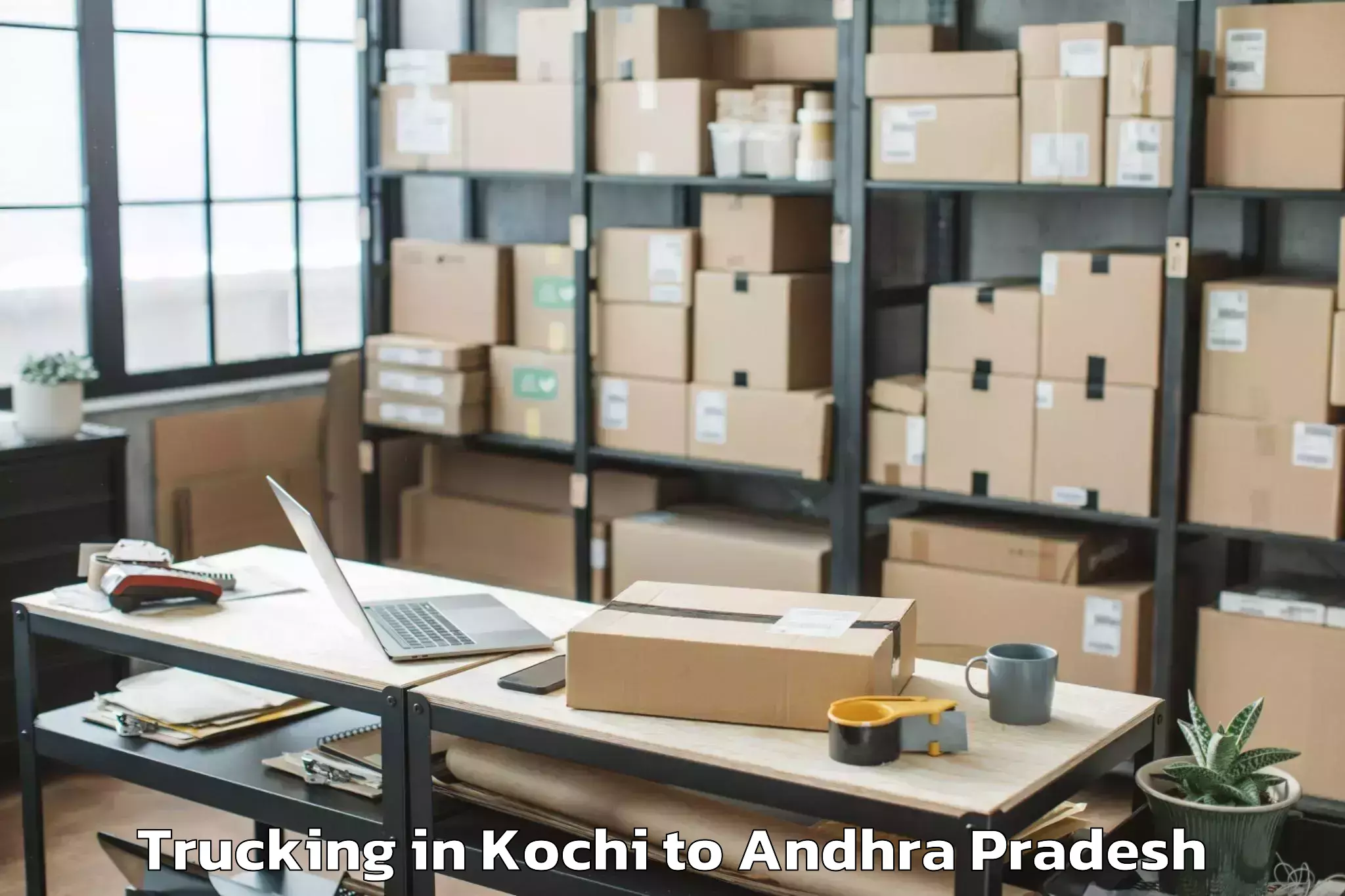 Quality Kochi to Reddigudem Trucking